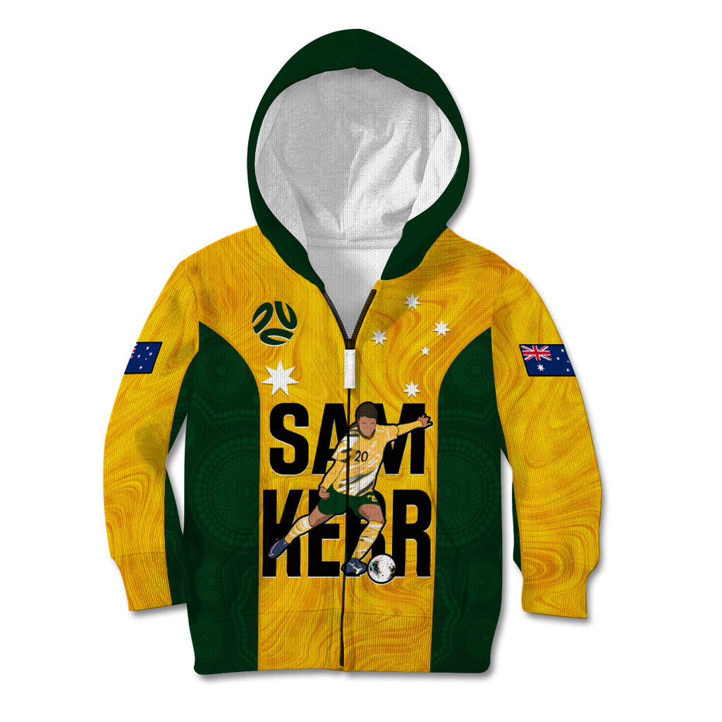 Australia Soccer Kid Hoodie Sam Kerr Matildas Proud 2023 World Cup Yellow - Vibe Hoodie Shop