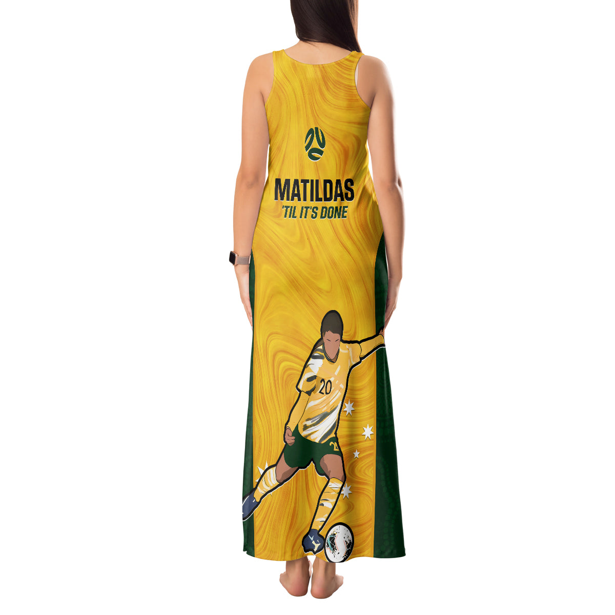 australia-soccer-tank-maxi-dress-sam-kerr-matildas-proud-2023-world-cup-yellow