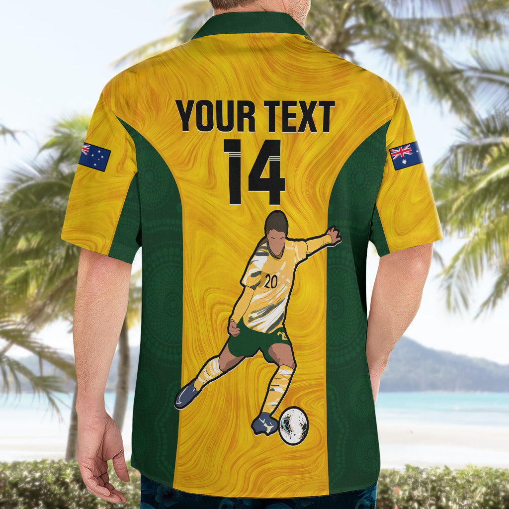 Custom Australia Soccer Hawaiian Shirt Sam Kerr Matildas Proud 2023 World Cup Yellow - Vibe Hoodie Shop