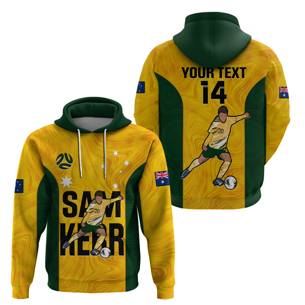 Custom Australia Soccer Hoodie Sam Kerr Matildas Proud 2023 World Cup Yellow - Vibe Hoodie Shop
