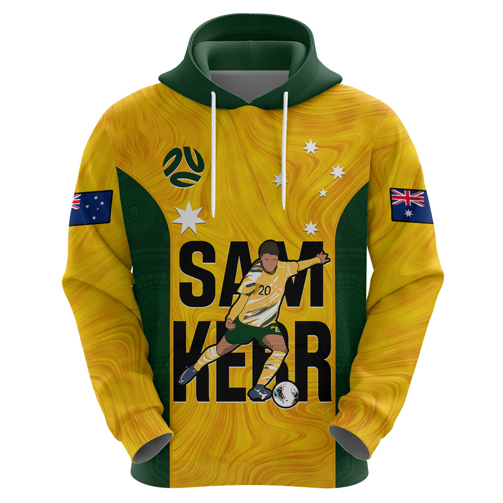 Custom Australia Soccer Hoodie Sam Kerr Matildas Proud 2023 World Cup Yellow - Vibe Hoodie Shop