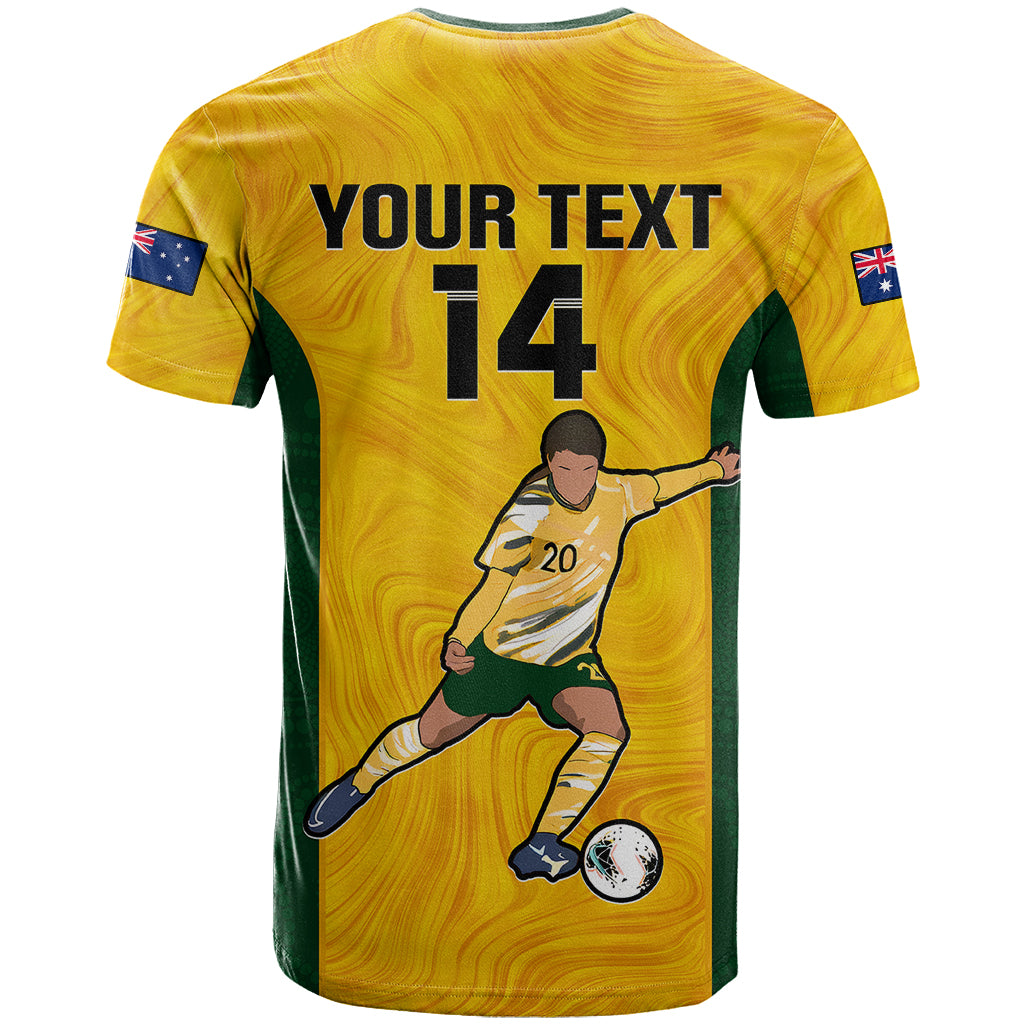 Custom Australia Soccer T Shirt Sam Kerr Matildas Proud 2023 World Cup Yellow - Vibe Hoodie Shop