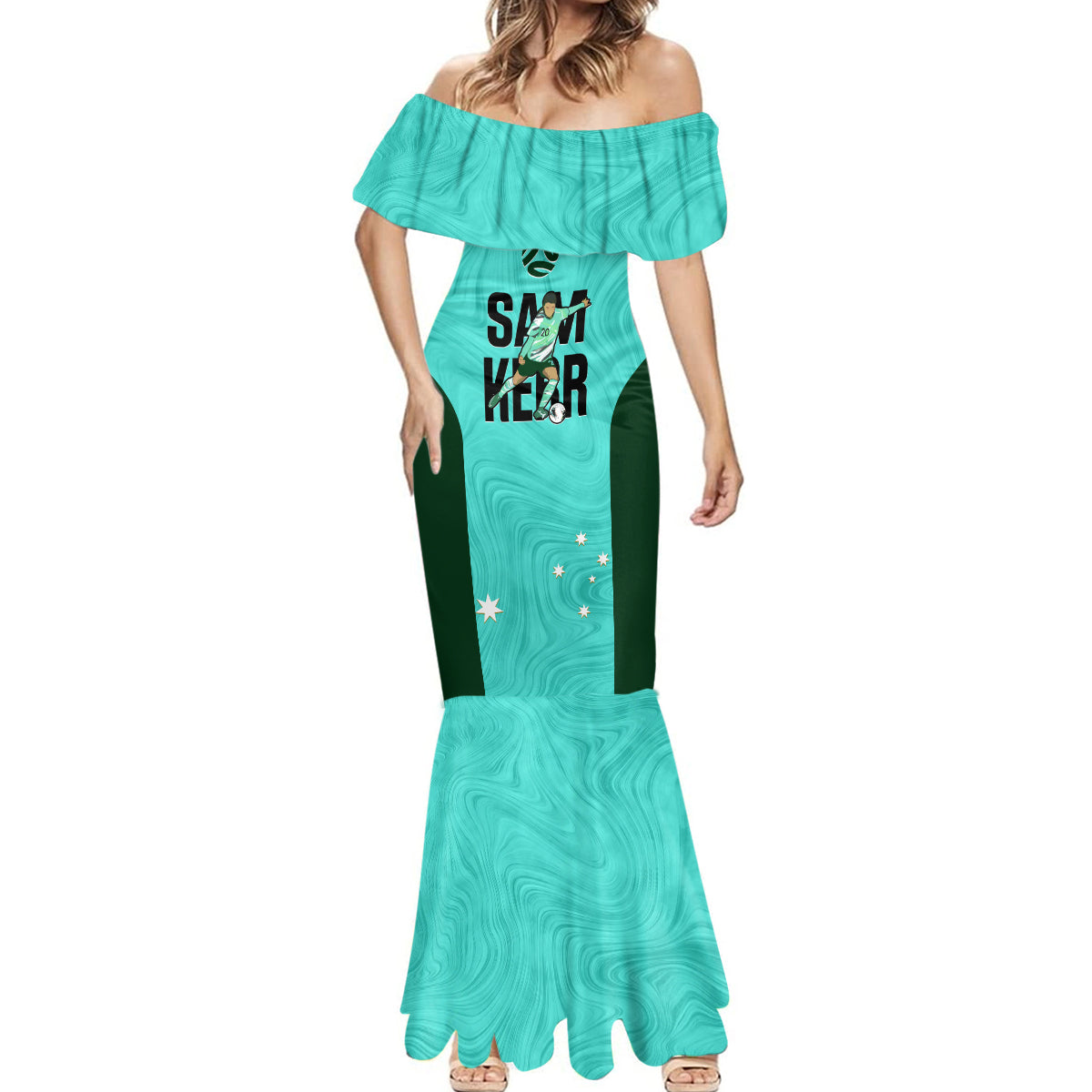 australia-soccer-mermaid-dress-sam-kerr-matildas-proud-2023-world-cup-turquoise