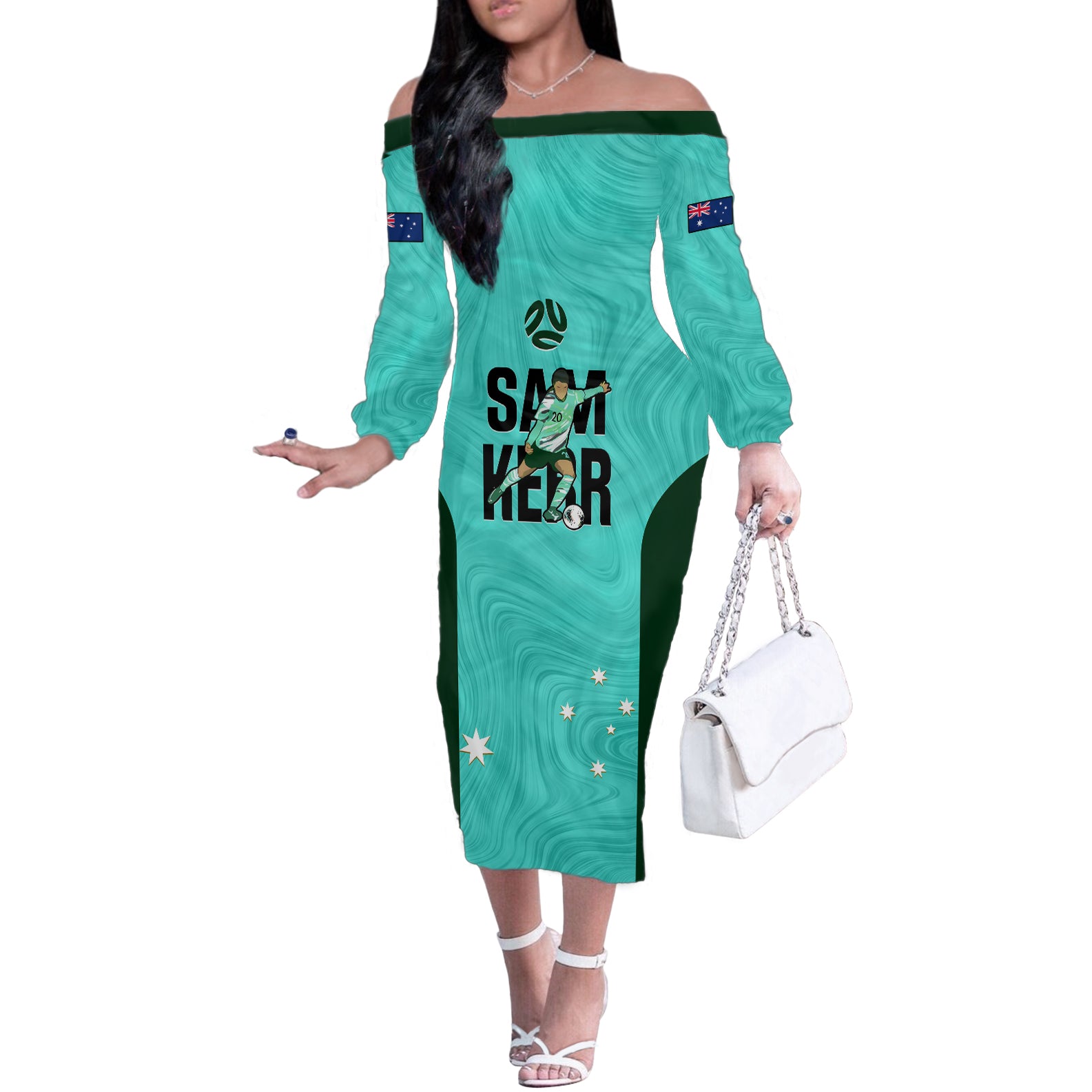 australia-soccer-off-the-shoulder-long-sleeve-dress-sam-kerr-matildas-proud-2023-world-cup-turquoise