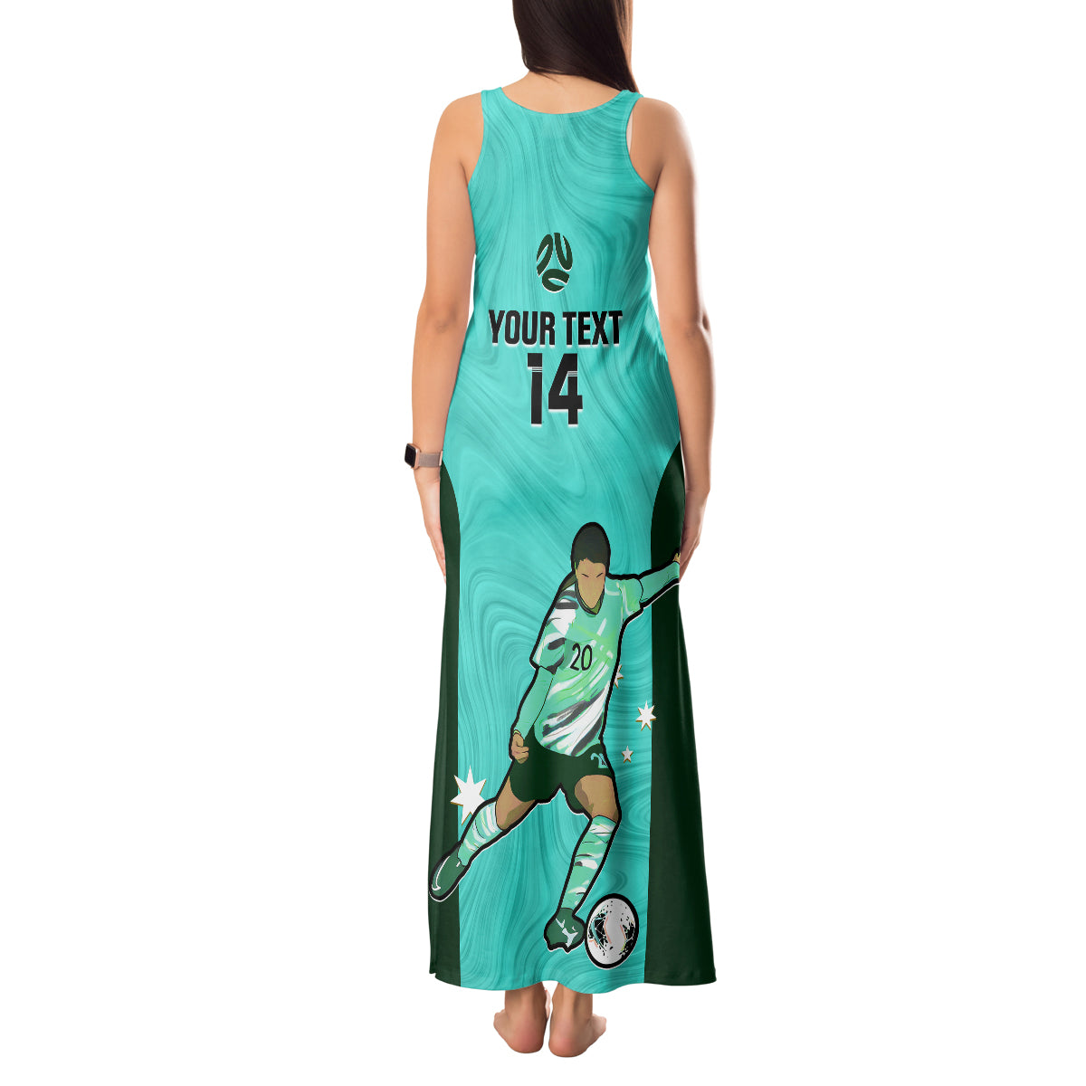 custom-australia-soccer-tank-maxi-dress-sam-kerr-matildas-proud-2023-world-cup-turquoise