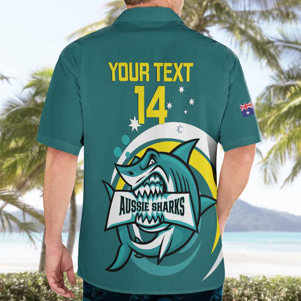 Custom Australia Water Polo 2024 Hawaiian Shirt Aussie Shark Sporty Version - Vibe Hoodie Shop