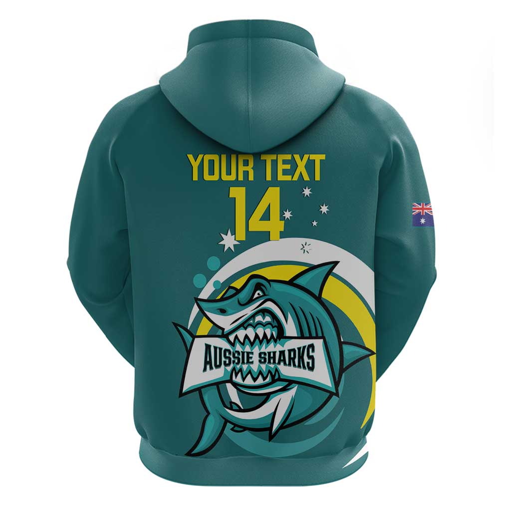 Custom Australia Water Polo 2024 Hoodie Aussie Shark Sporty Version - Vibe Hoodie Shop