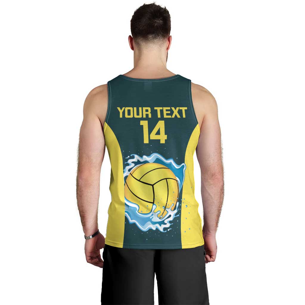 Custom Australia Water Polo 2024 Men Tank Top Aussie Shark National Color Version - Vibe Hoodie Shop
