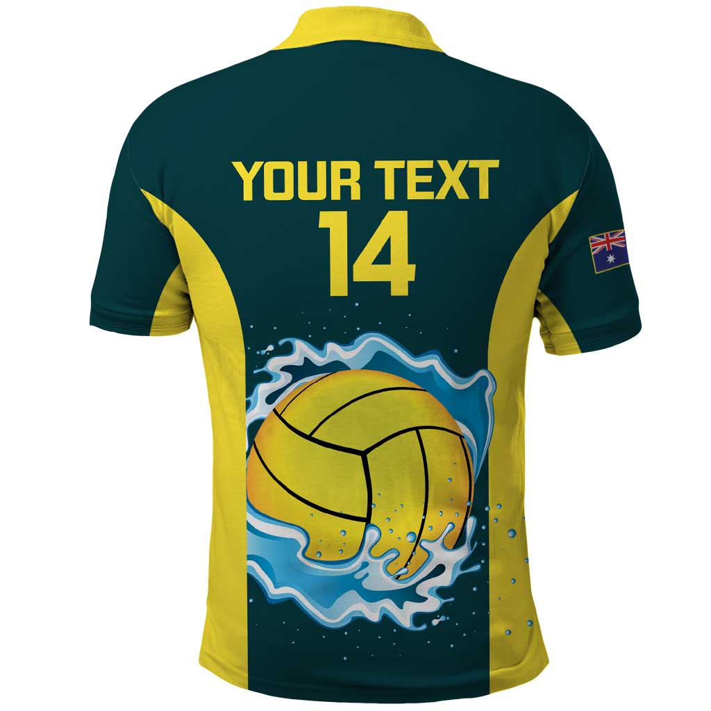 Custom Australia Water Polo 2024 Polo Shirt Aussie Shark National Color Version - Vibe Hoodie Shop