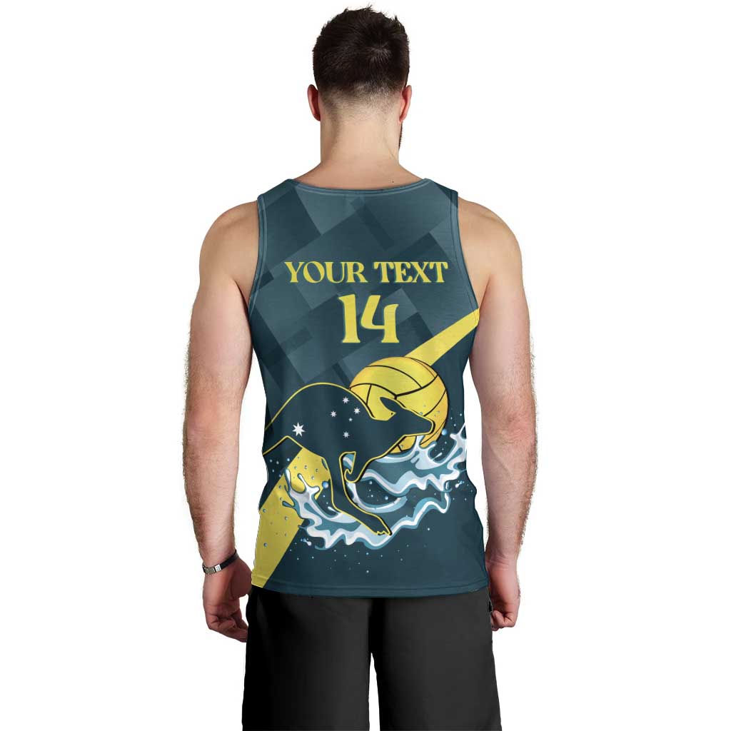 Custom Australia Water Polo 2024 Men Tank Top Aussie Stingers Kangaroo Sporty Version - Vibe Hoodie Shop