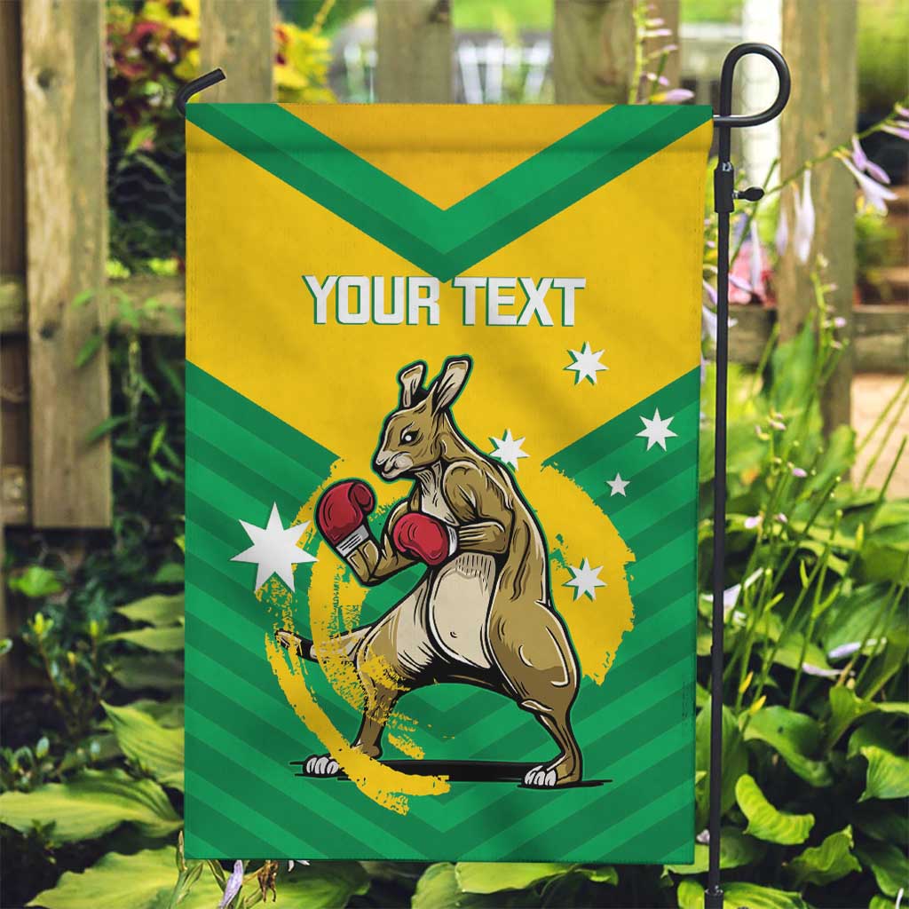 Personalised Australia Boxing Kangaroo Garden Flag Aussie Pride National Color - Vibe Hoodie Shop