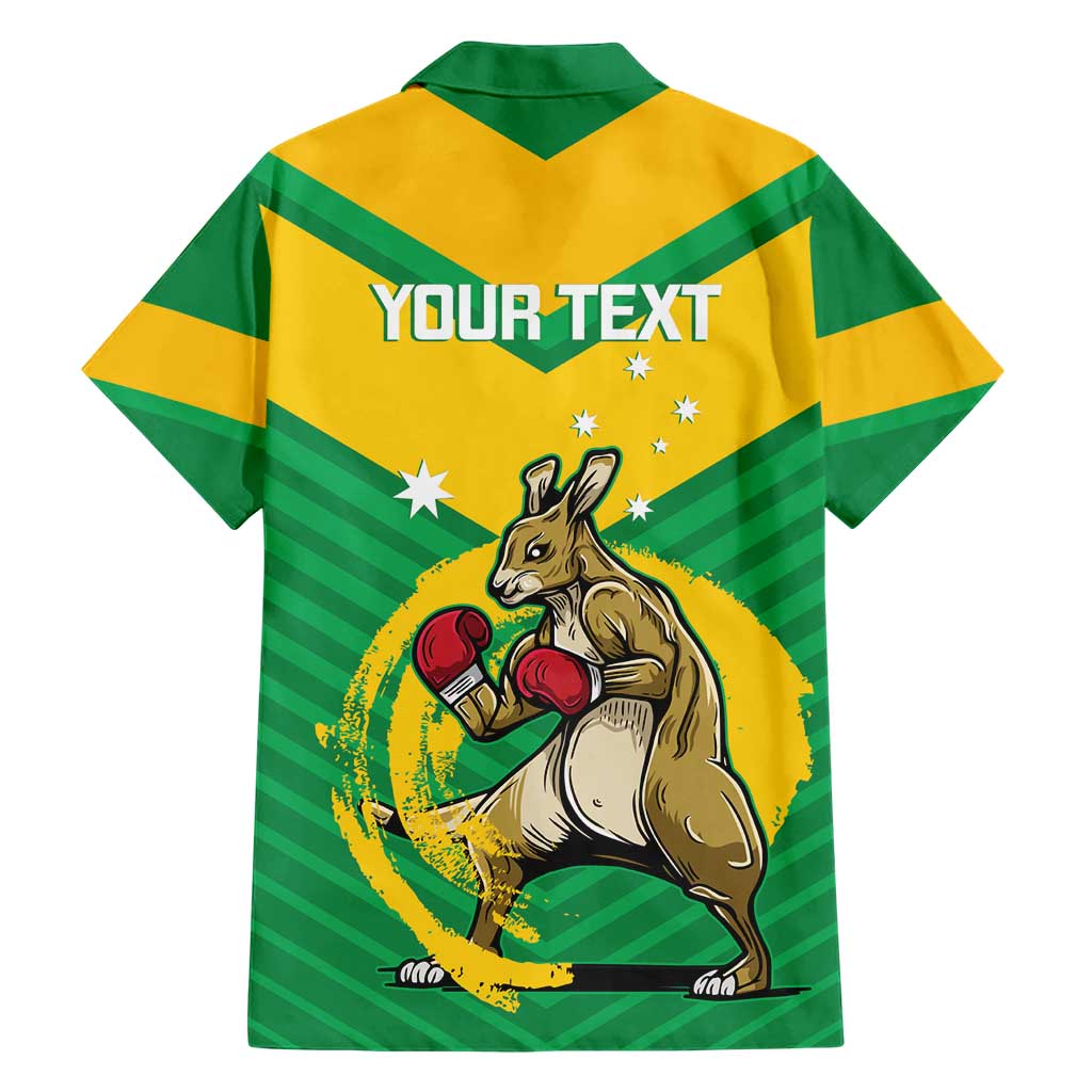 Personalised Australia Boxing Kangaroo Hawaiian Shirt Aussie Pride National Color - Vibe Hoodie Shop