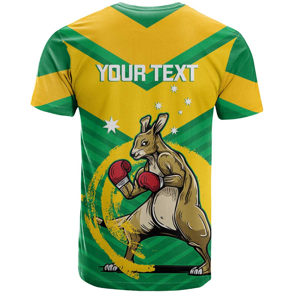 Personalised Australia Boxing Kangaroo T Shirt Aussie Pride National Color - Vibe Hoodie Shop