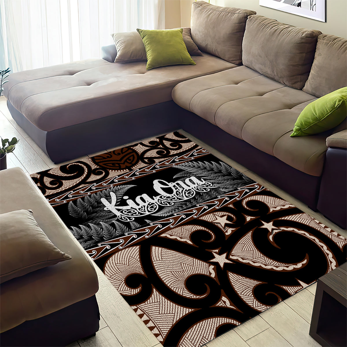 Kia Ora New Zealand Area Rug Aotearoa Proud Maori With Silver Fern - Vibe Hoodie Shop