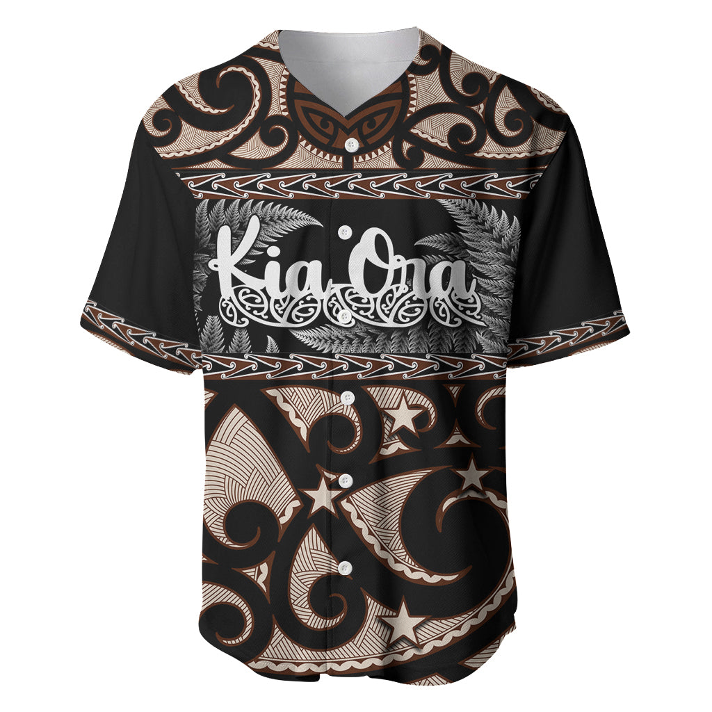 Kia Ora New Zealand Baseball Jersey Aotearoa Proud Maori With Silver Fern - Vibe Hoodie Shop