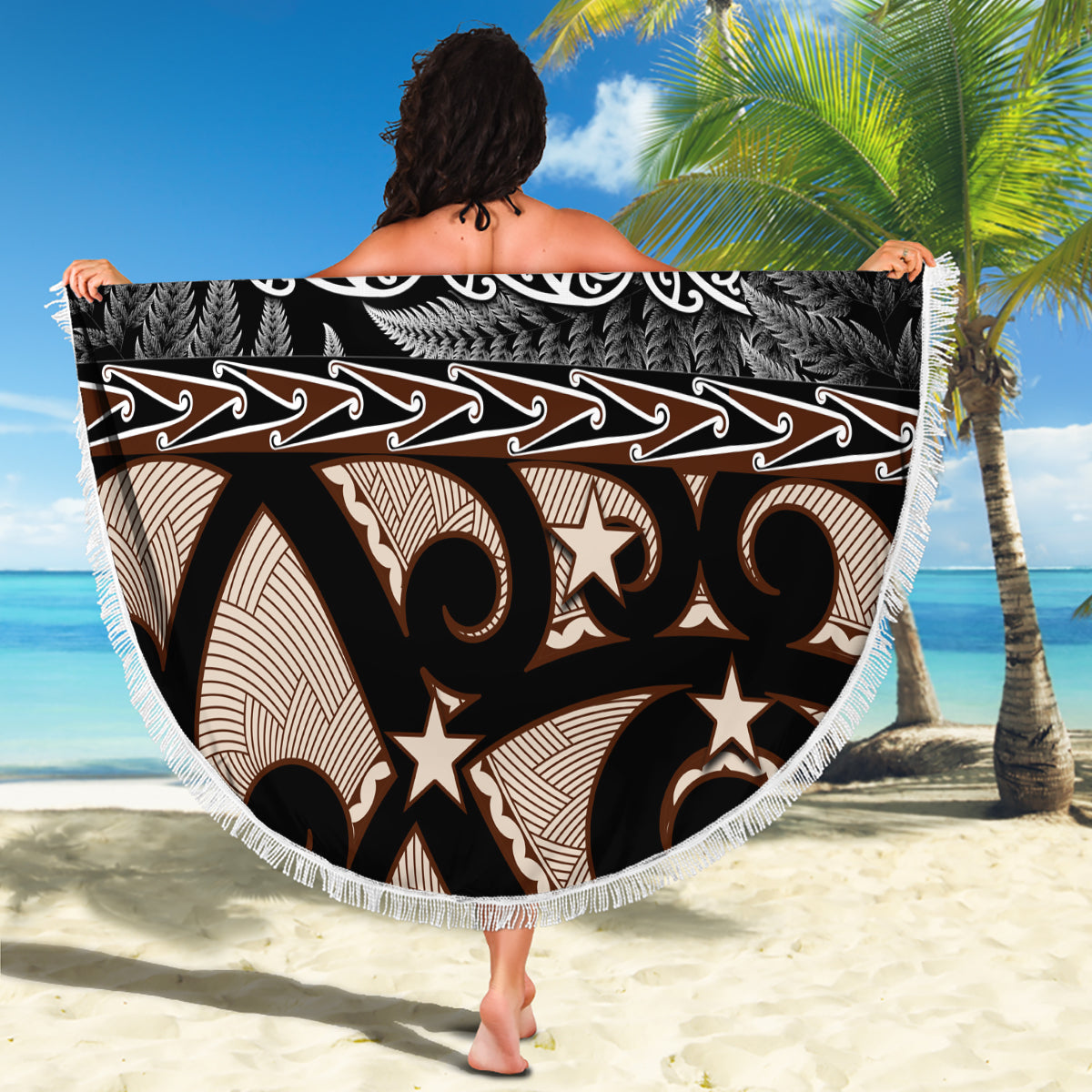 kia-ora-new-zealand-beach-blanket-aotearoa-proud-maori-with-silver-fern