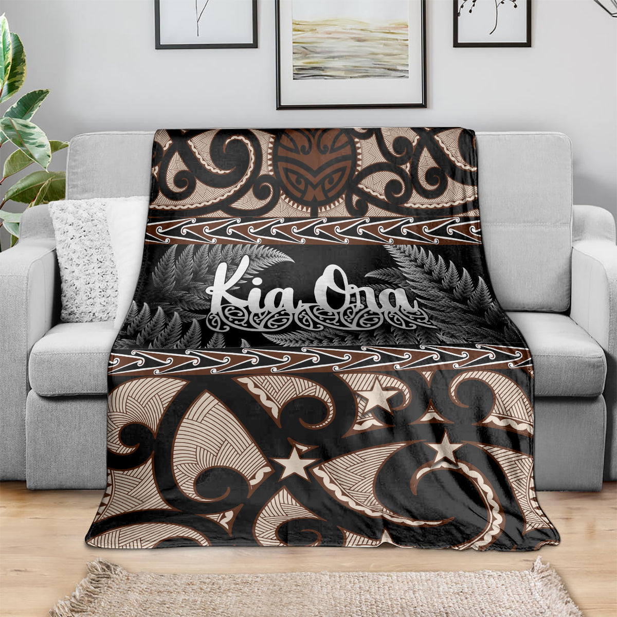 Kia Ora New Zealand Blanket Aotearoa Proud Maori With Silver Fern - Vibe Hoodie Shop