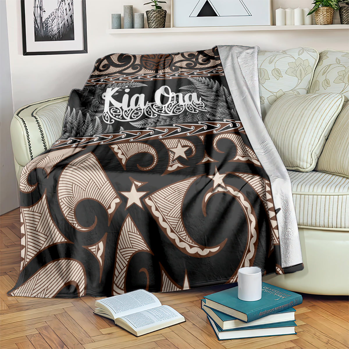 Kia Ora New Zealand Blanket Aotearoa Proud Maori With Silver Fern - Vibe Hoodie Shop