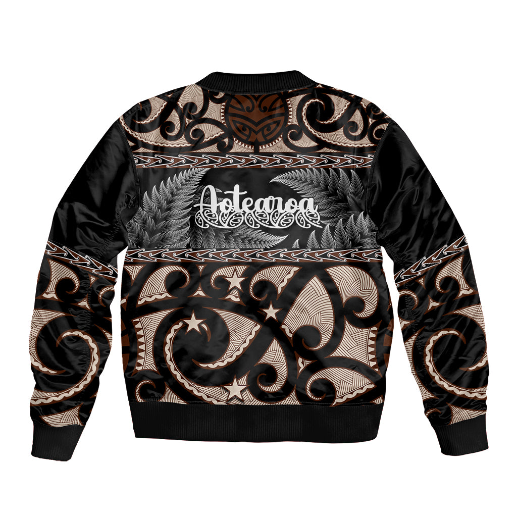 Kia Ora New Zealand Bomber Jacket Aotearoa Proud Maori With Silver Fern - Vibe Hoodie Shop