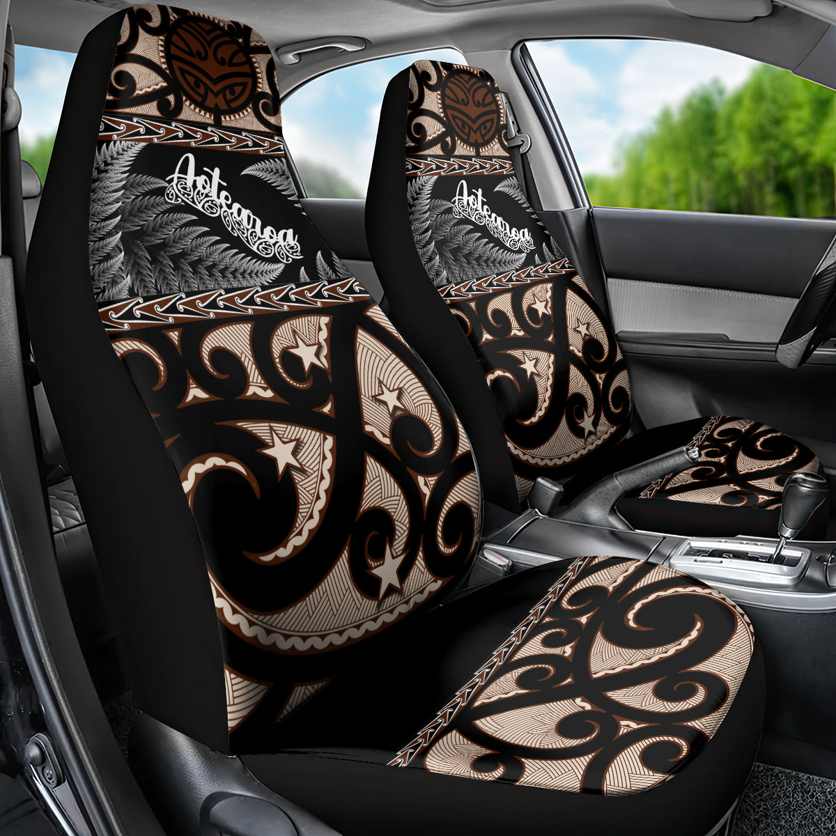 Kia Ora New Zealand Car Seat Cover Aotearoa Proud Maori With Silver Fern - Vibe Hoodie Shop