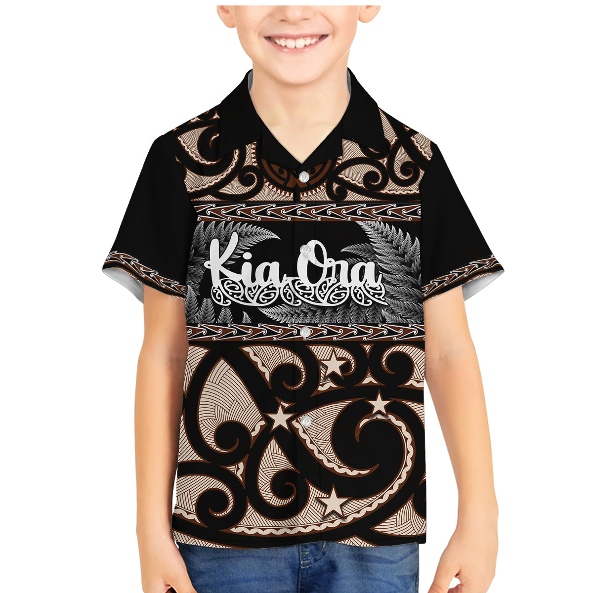 kia-ora-new-zealand-family-matching-mermaid-dress-and-hawaiian-shirt-aotearoa-proud-maori-with-silver-fern