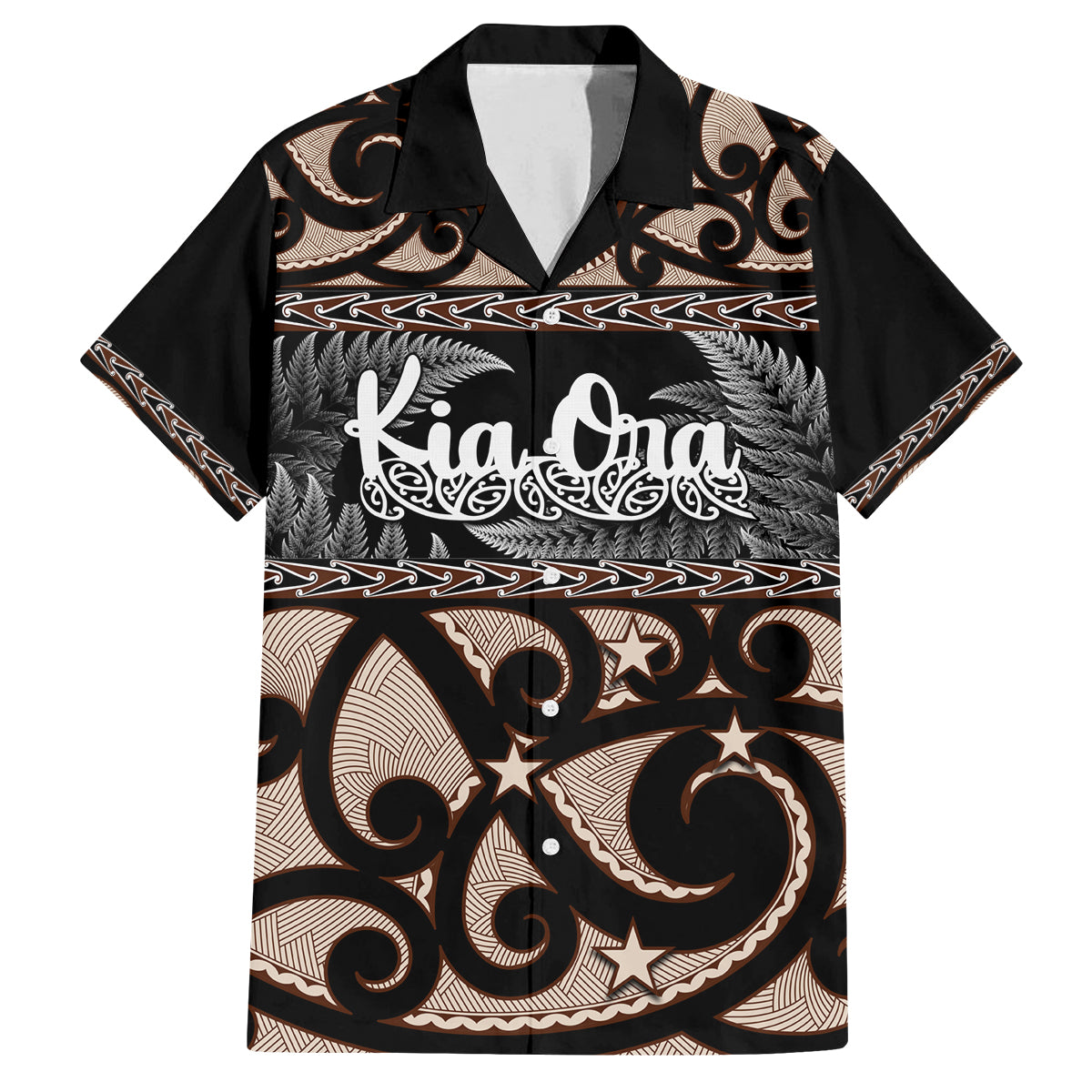 kia-ora-new-zealand-family-matching-off-shoulder-maxi-dress-and-hawaiian-shirt-aotearoa-proud-maori-with-silver-fern