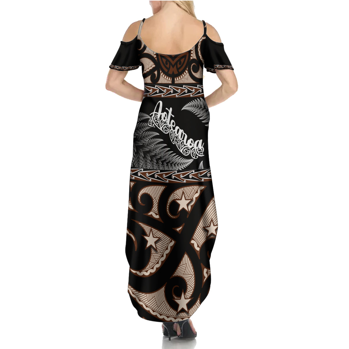 kia-ora-new-zealand-family-matching-summer-maxi-dress-and-hawaiian-shirt-aotearoa-proud-maori-with-silver-fern