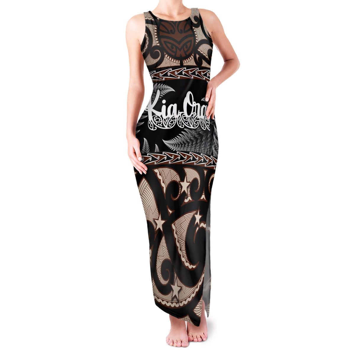 kia-ora-new-zealand-family-matching-tank-maxi-dress-and-hawaiian-shirt-aotearoa-proud-maori-with-silver-fern