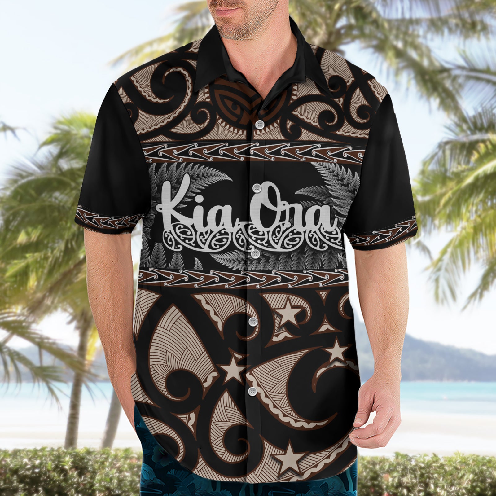 Kia Ora New Zealand Hawaiian Shirt Aotearoa Proud Maori With Silver Fern - Vibe Hoodie Shop