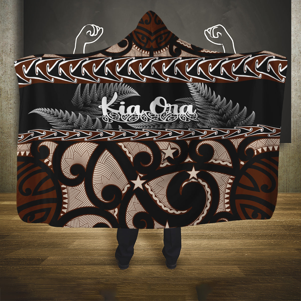 kia-ora-new-zealand-hooded-blanket-aotearoa-proud-maori-with-silver-fern