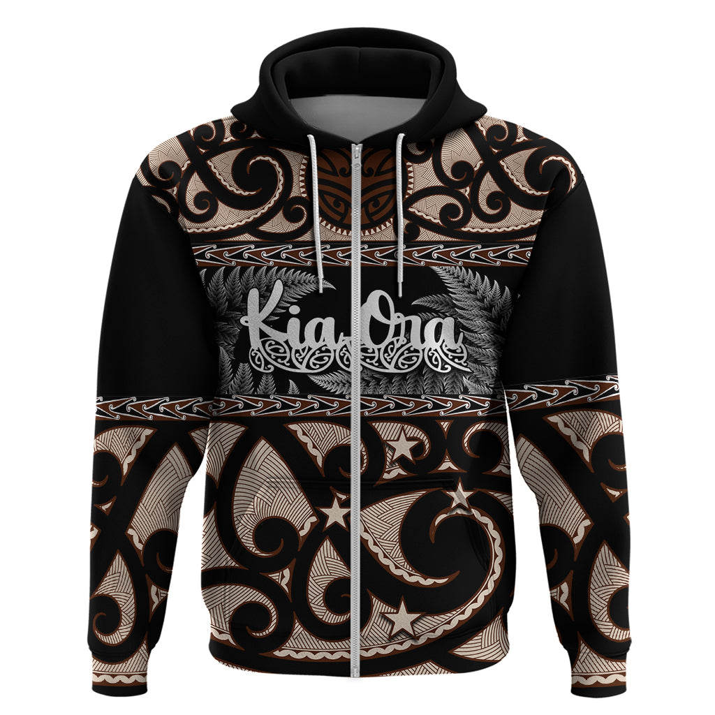 Kia Ora New Zealand Hoodie Aotearoa Proud Maori With Silver Fern - Vibe Hoodie Shop