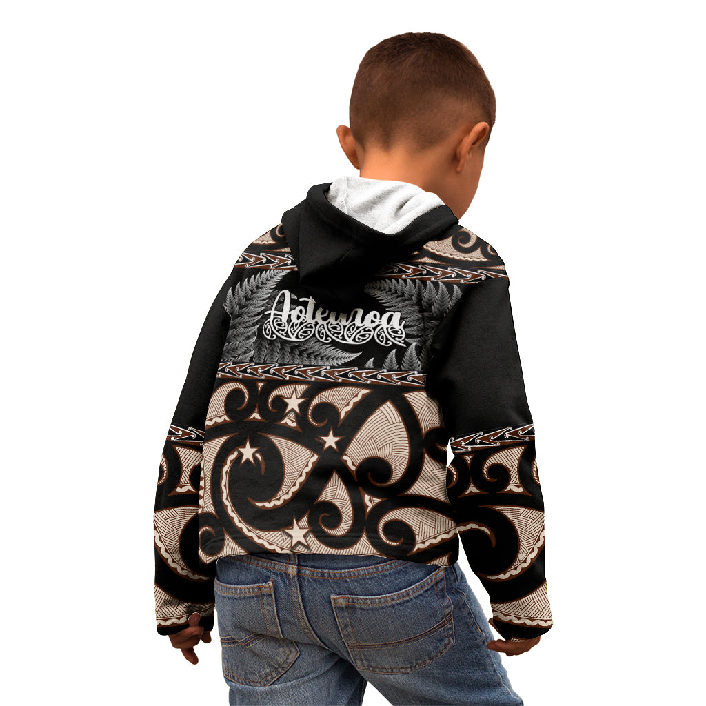 Kia Ora New Zealand Kid Hoodie Aotearoa Proud Maori With Silver Fern - Vibe Hoodie Shop