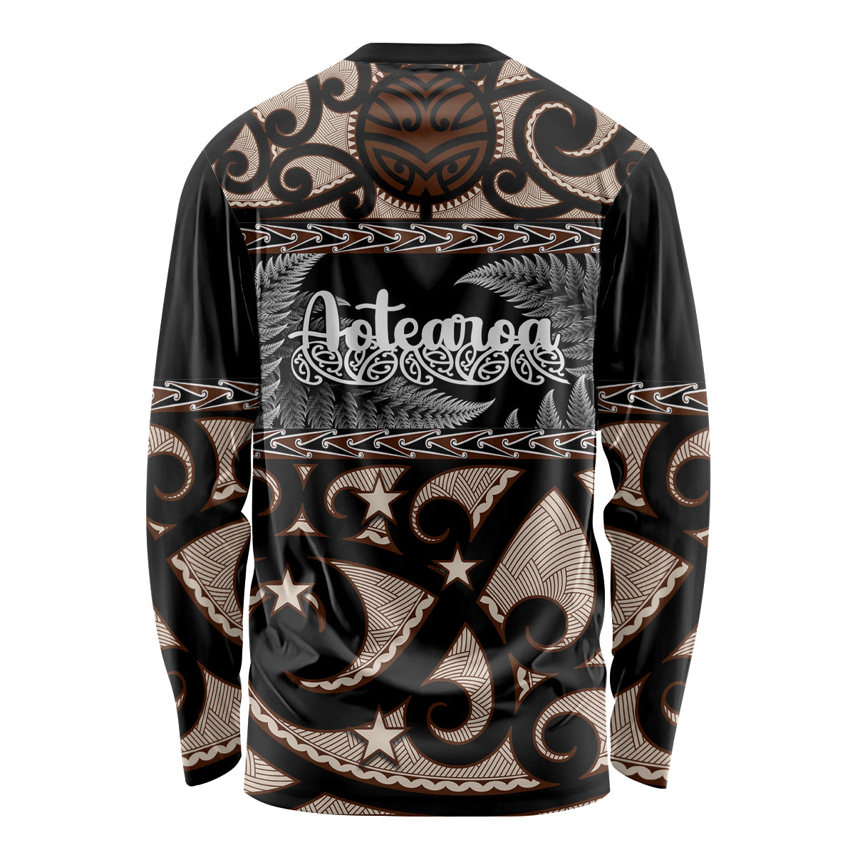 Kia Ora New Zealand Long Sleeve Shirt Aotearoa Proud Maori With Silver Fern - Vibe Hoodie Shop