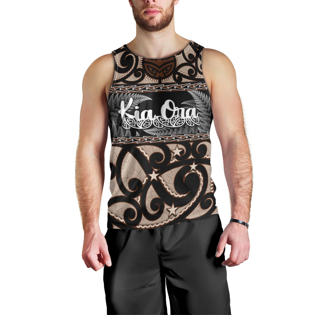 Kia Ora New Zealand Men Tank Top Aotearoa Proud Maori With Silver Fern - Vibe Hoodie Shop