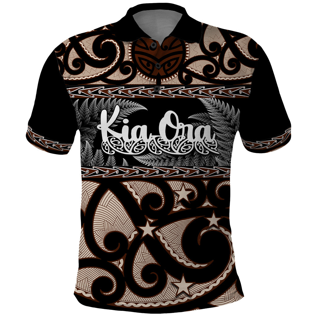 Kia Ora New Zealand Polo Shirt Aotearoa Proud Maori With Silver Fern - Vibe Hoodie Shop