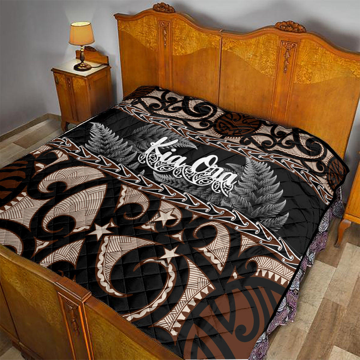 Kia Ora New Zealand Quilt Aotearoa Proud Maori With Silver Fern - Vibe Hoodie Shop