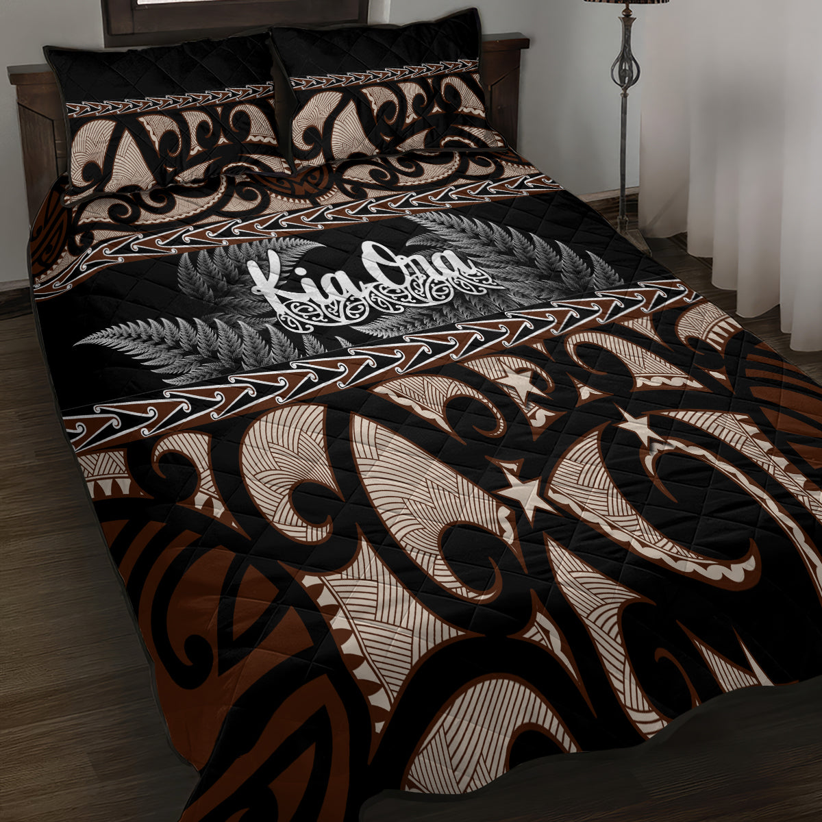 Kia Ora New Zealand Quilt Bed Set Aotearoa Proud Maori With Silver Fern - Vibe Hoodie Shop