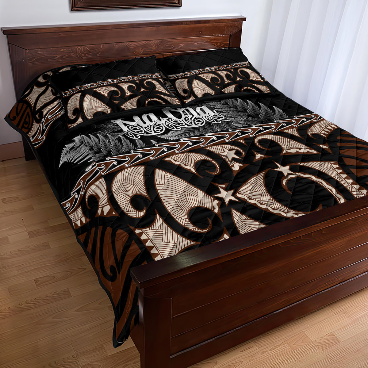 Kia Ora New Zealand Quilt Bed Set Aotearoa Proud Maori With Silver Fern - Vibe Hoodie Shop