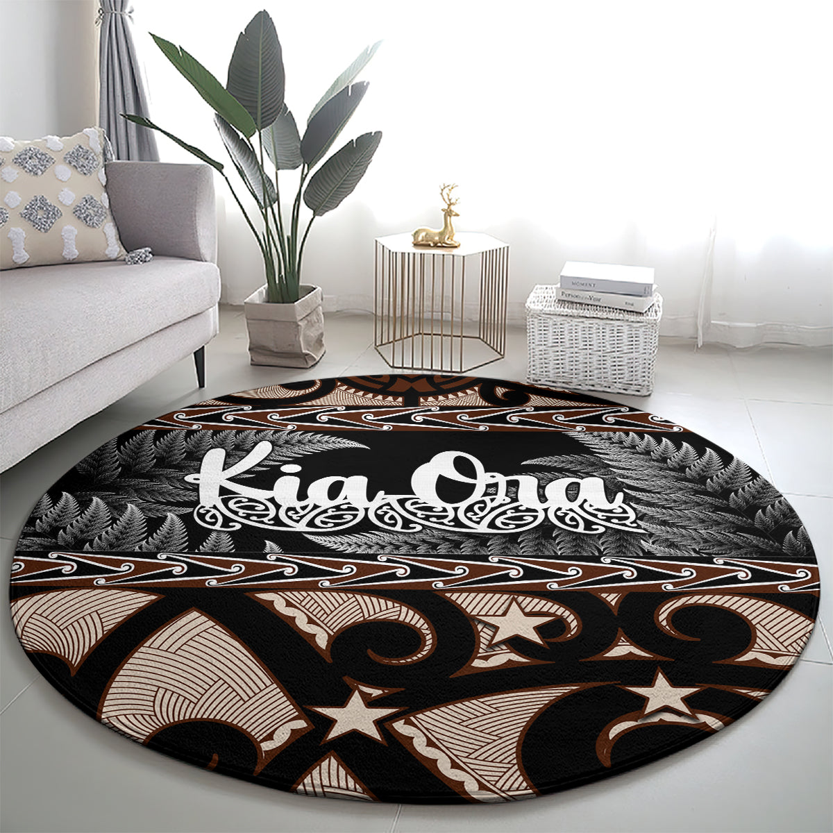 kia-ora-new-zealand-round-carpet-aotearoa-proud-maori-with-silver-fern