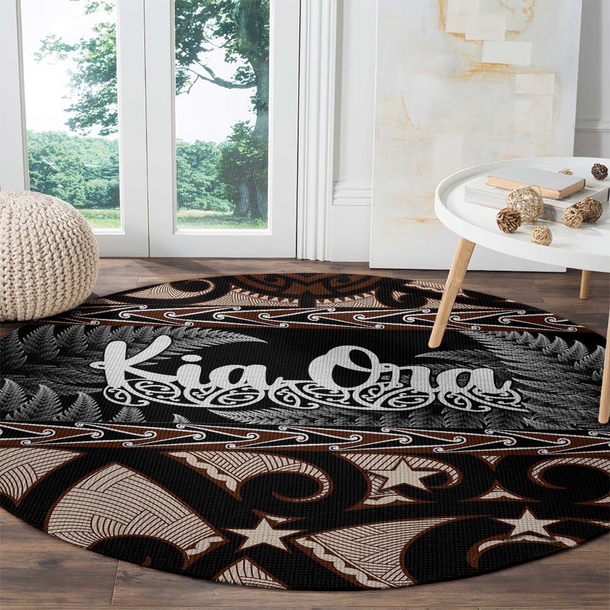 kia-ora-new-zealand-round-carpet-aotearoa-proud-maori-with-silver-fern