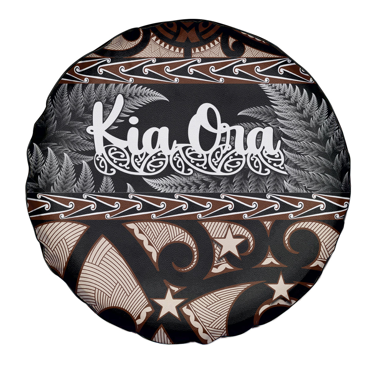 Kia Ora New Zealand Spare Tire Cover Aotearoa Proud Maori With Silver Fern - Vibe Hoodie Shop