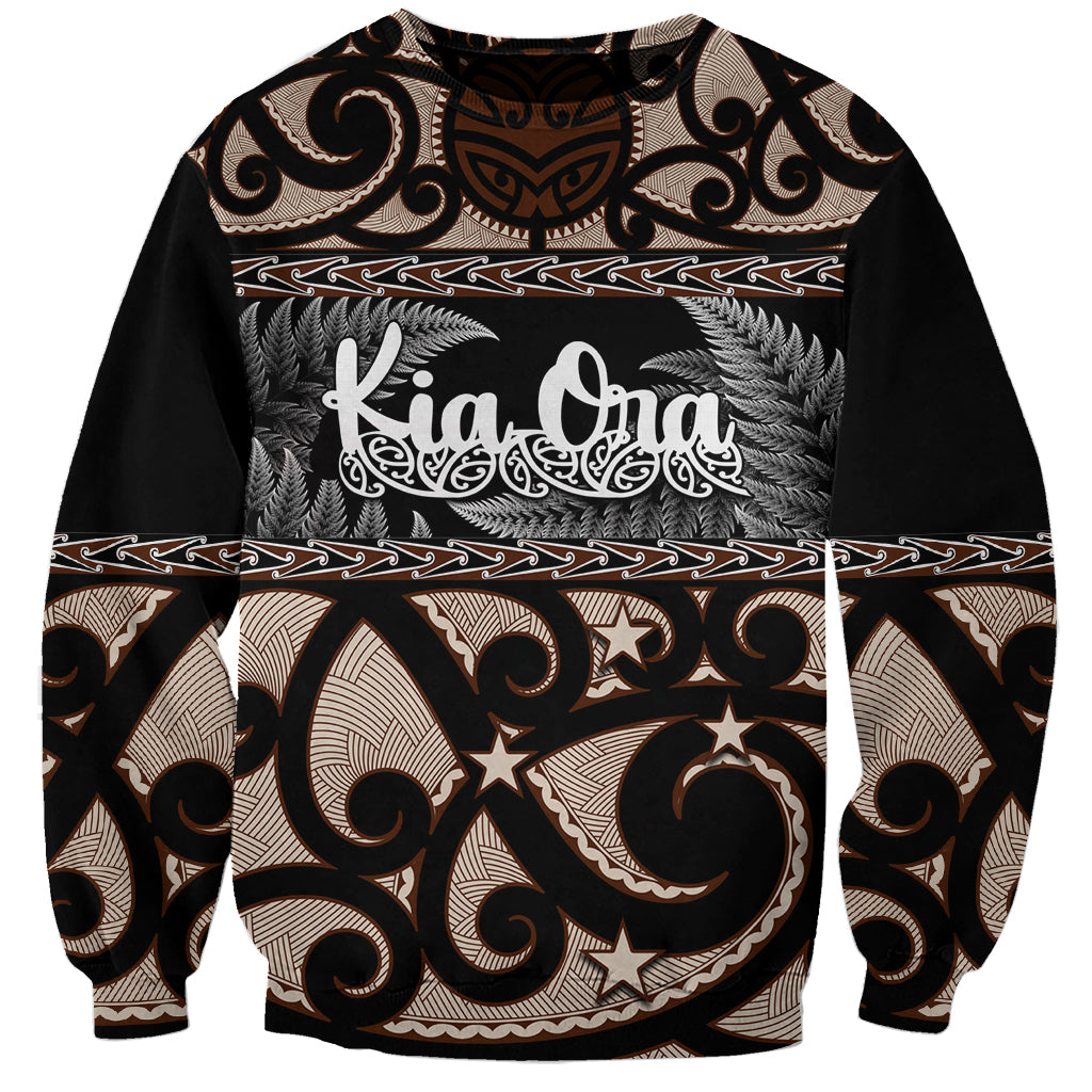 Kia Ora New Zealand Sweatshirt Aotearoa Proud Maori With Silver Fern - Vibe Hoodie Shop