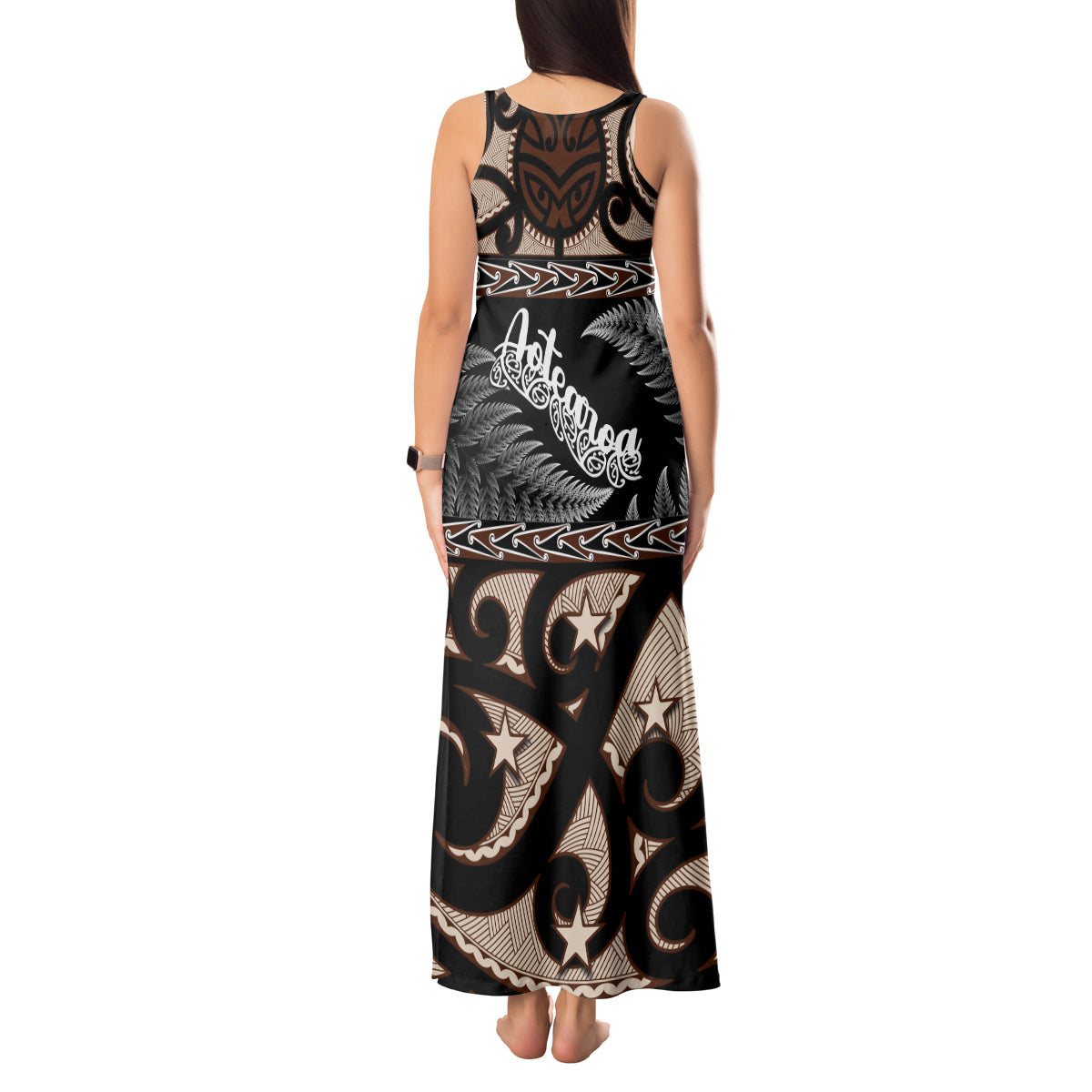 kia-ora-new-zealand-tank-maxi-dress-aotearoa-proud-maori-with-silver-fern