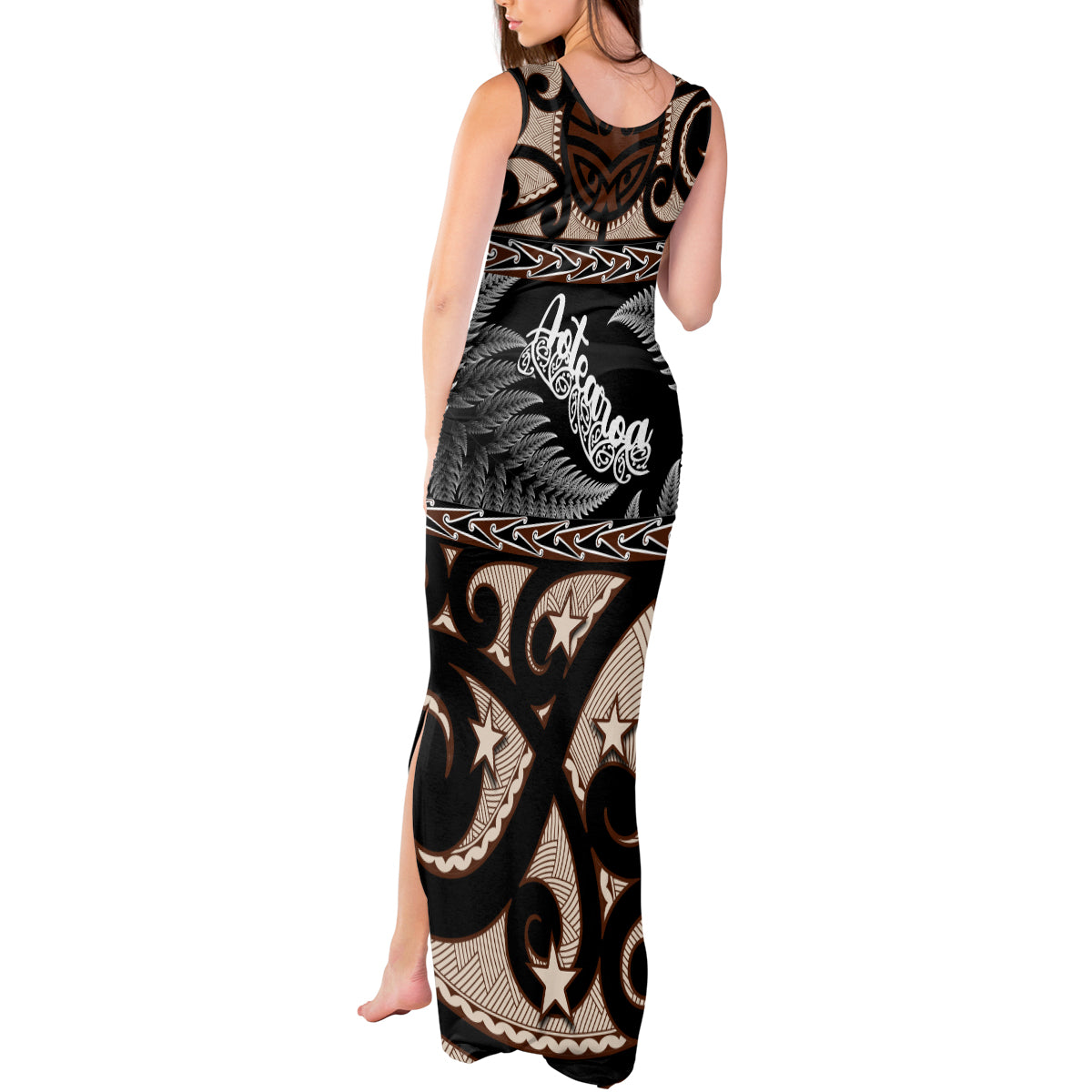 kia-ora-new-zealand-tank-maxi-dress-aotearoa-proud-maori-with-silver-fern