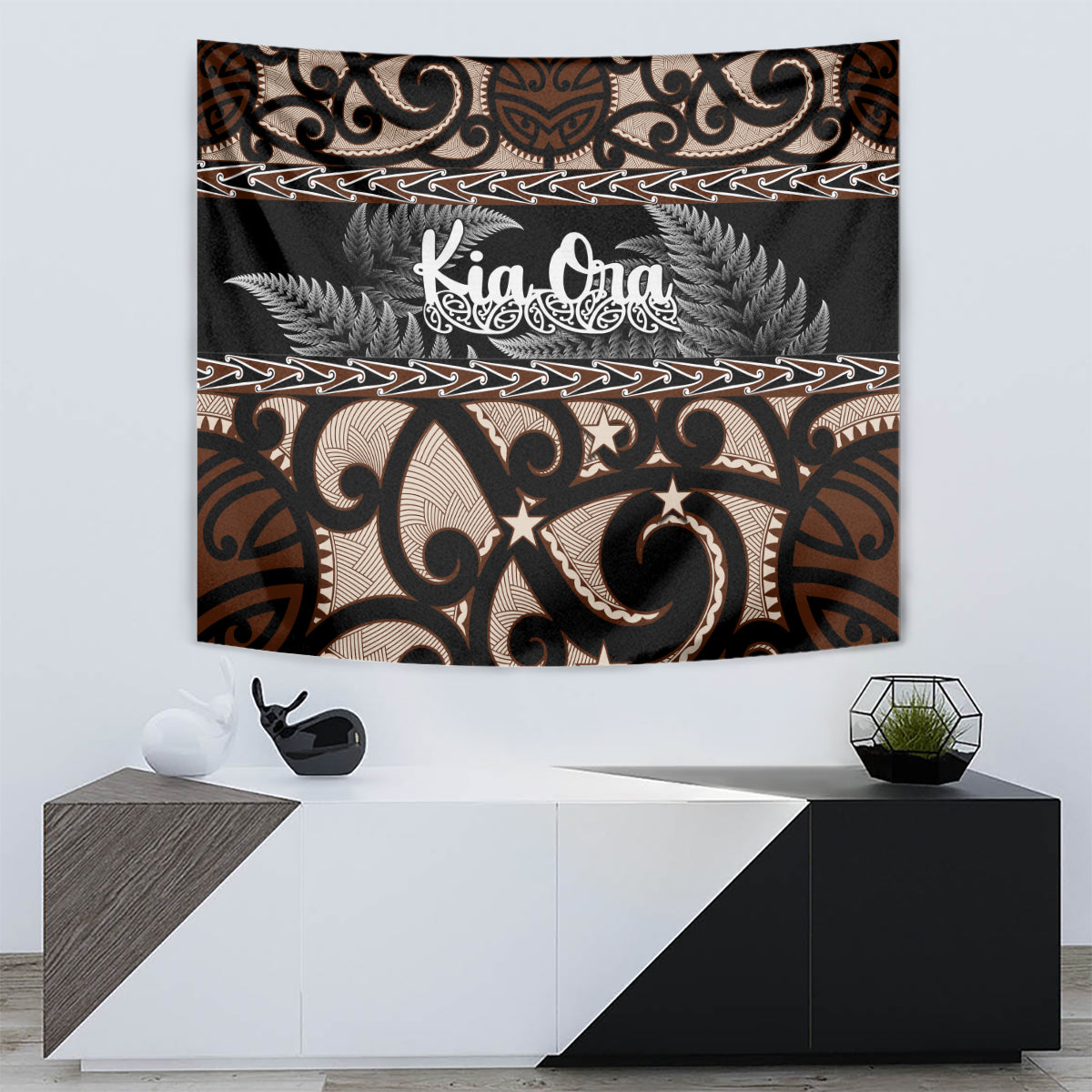 Kia Ora New Zealand Tapestry Aotearoa Proud Maori With Silver Fern - Vibe Hoodie Shop