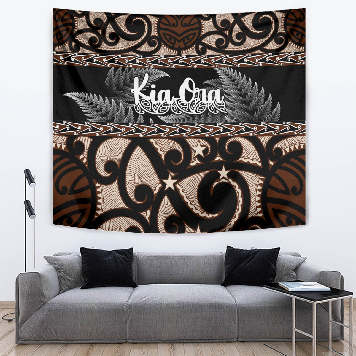 Kia Ora New Zealand Tapestry Aotearoa Proud Maori With Silver Fern - Vibe Hoodie Shop