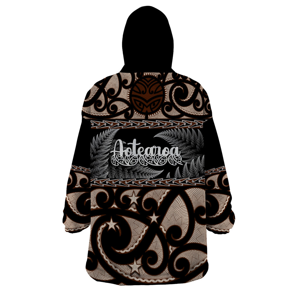 Kia Ora New Zealand Wearable Blanket Hoodie Aotearoa Proud Maori With Silver Fern - Vibe Hoodie Shop