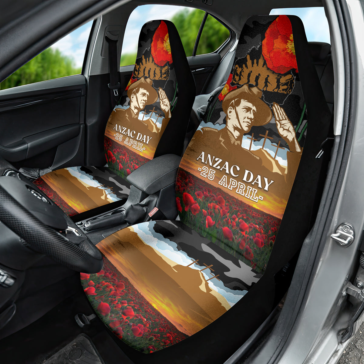 Australia ANZAC Day Car Seat Cover Lest We Forget Australian Army Corps - Vibe Hoodie Shop