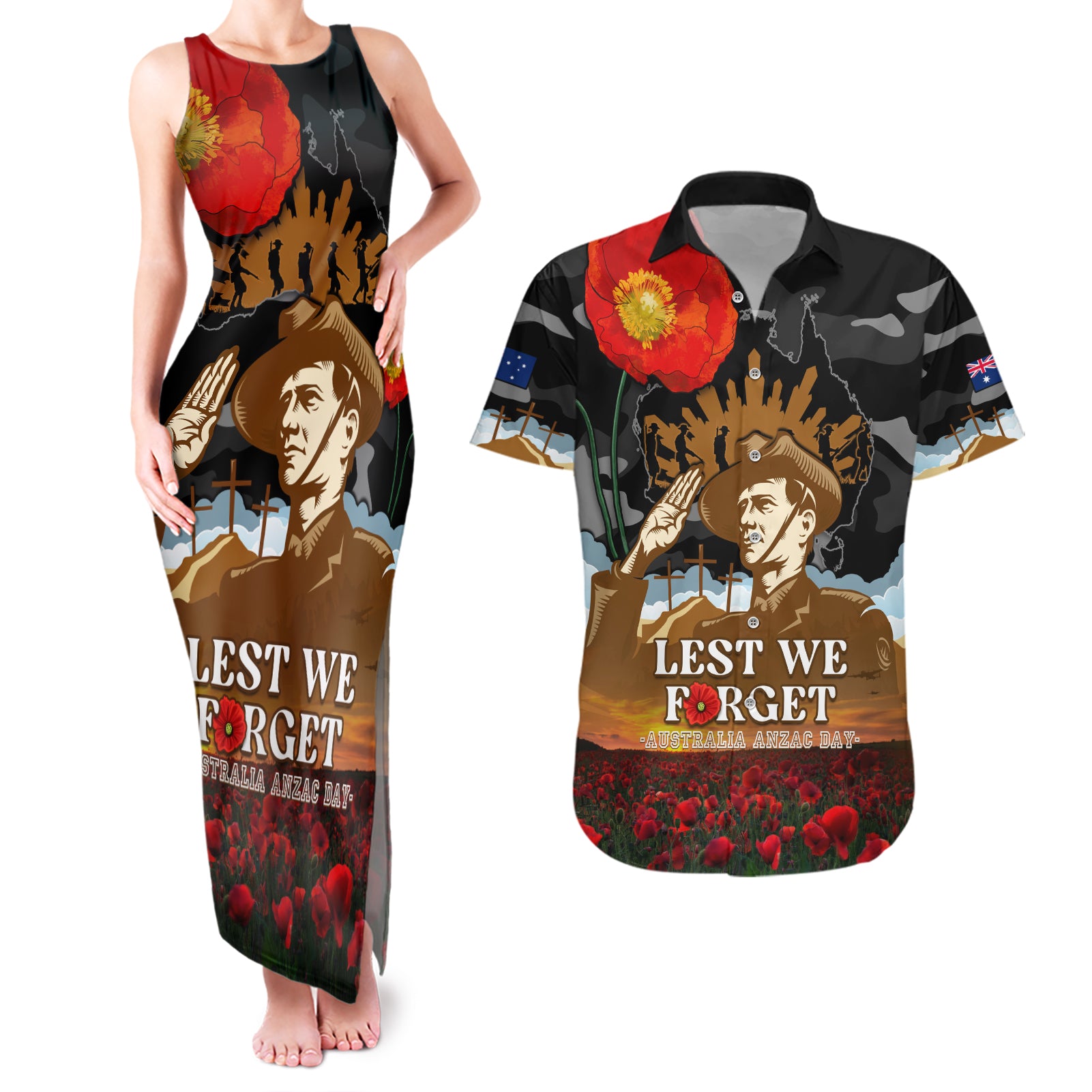 australia-anzac-day-couples-matching-tank-maxi-dress-and-hawaiian-shirt-lest-we-forget-australian-army-corps