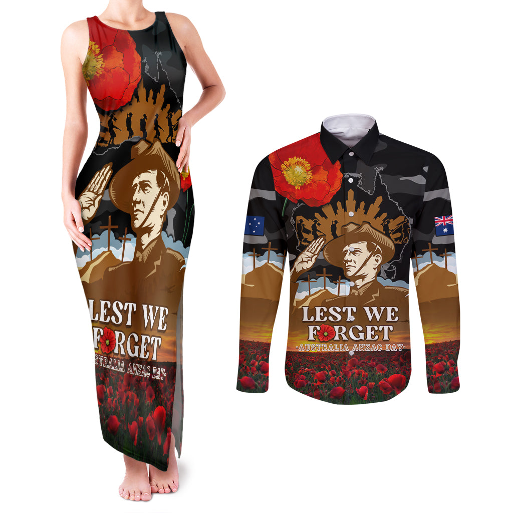 australia-anzac-day-couples-matching-tank-maxi-dress-and-long-sleeve-button-shirt-lest-we-forget-australian-army-corps